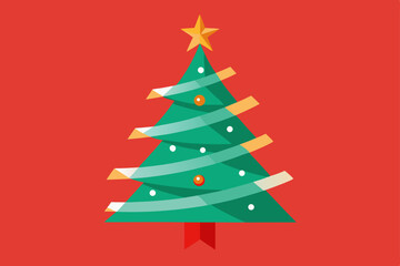 christmas tree vector illustration