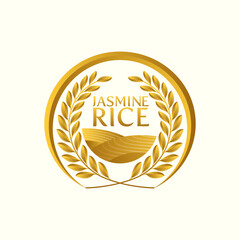 paddy rice premium organic natural product banner logo vector design