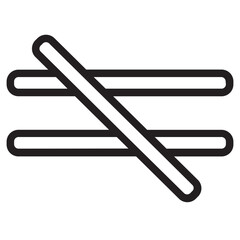 Obraz premium Equal Sign Maths Line