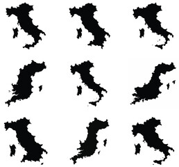 Greece map black silhouette vector style with white background