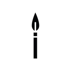 A simple black paintbrush icon, perfect for art-related projects.