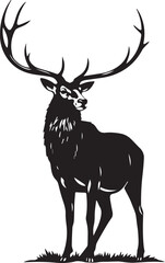 A majestic eagle in flight, depicted as a bold black silhouette against a pure white background