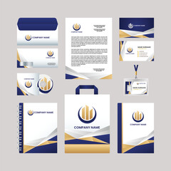 Professional  Modern Corporate   Business Stationery Design Template Set, 