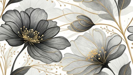 seamless pattern with flowers