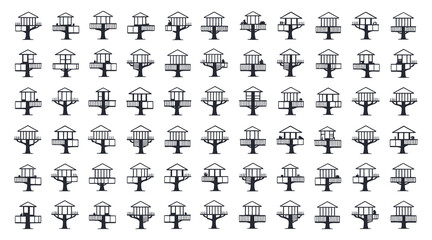 Business people icon set with diverse silhouettes, vector symbols, and design elements for web illustration