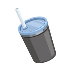 Illustration of a Blue Water Bottle Vector