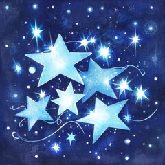 stars twinkle in the night sky, fluorescent, halo, festive background wallpaper	
