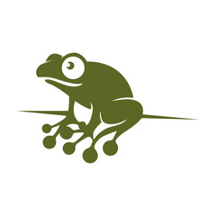 Frog logo icon design template