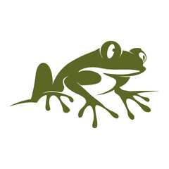 Frog logo icon design template
