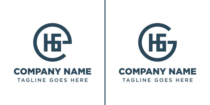 Letters EHG and GHG Monogram Logo, for EHG EGH HGE HEG GHE GEH GHG GGH HGG initials