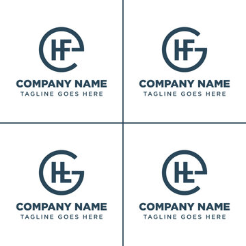 Letters EHF GHF EHT GHT Monogram Logo, suitable for any business