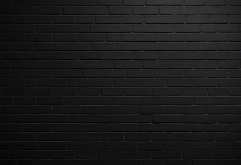 Seamless black painted brick wall texture for architecture and decorative design purposes