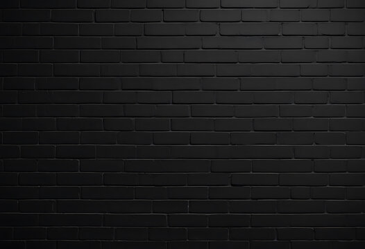 Fototapeta Seamless black painted brick wall texture for architecture and decorative design purposes