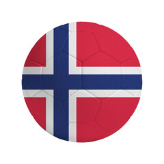 Soccer ball with flag of Norway