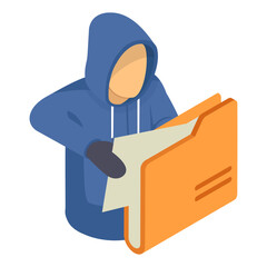 ransomware malware isometric Concept, browser redirect vector icon design, White Collar Crime symbol, Computer crime Sign, security breakers stock illustration