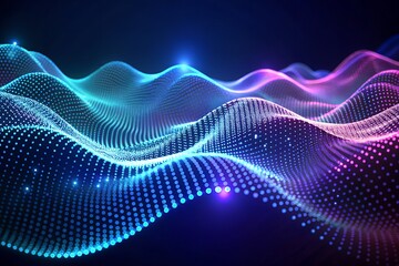 abstract digital particle wave technology background
