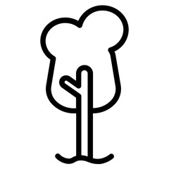 Forest Tree Natural Line