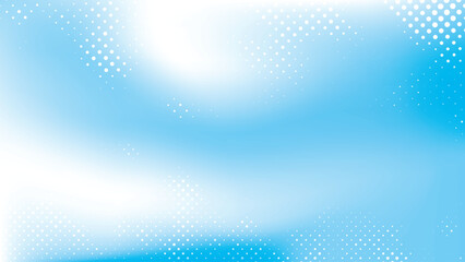 Colorful abstract background with white and blue color, halftone effect, dot pattern. Vector illustration.