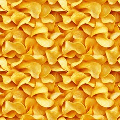 Crispy potato chips forming a seamless snack pattern.