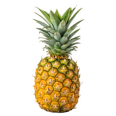 A pineapple whole isolated on a transparent background
