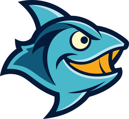Obraz premium cartoon shark vector illustration