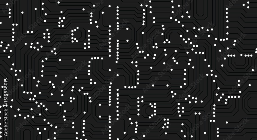 Poster circuit board technology background with hi-tech digital data connection system and computer electro
