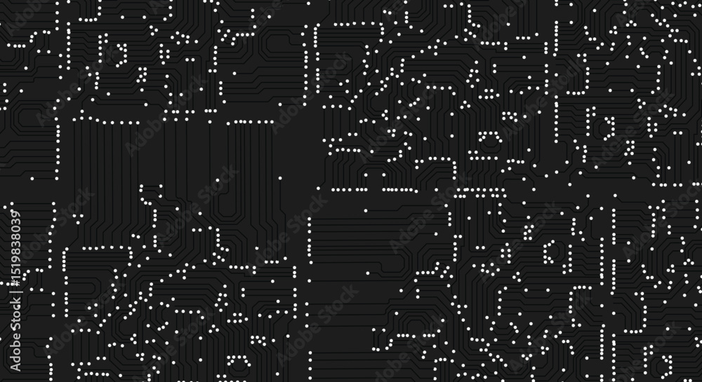 Poster circuit board technology background with hi-tech digital data connection system and computer electro