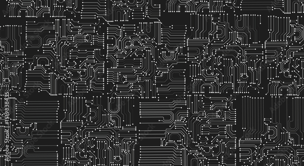 Poster high tech technology geometric and connection system background with digital data abstract