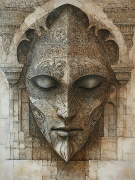 Sacred Mask of Stone and Silence