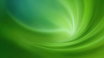 Smooth green abstract swirl background with bright center glow, evoking calm energy and natural flow.