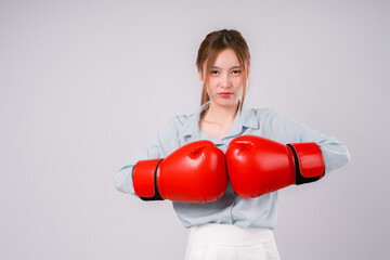 Woman Exercise Punch Kickboxing Background Strength Strong Training Glove Person, A Powerful Female...