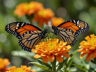 Fototapeta premium butterfly on a flower