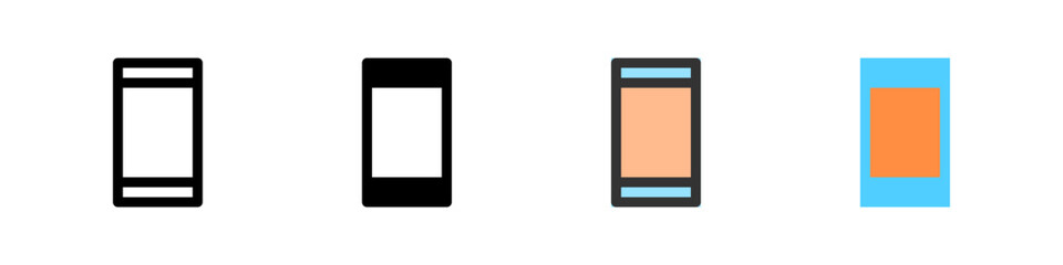 Icon set for portrait orientation. Ideal for apps or display settings.