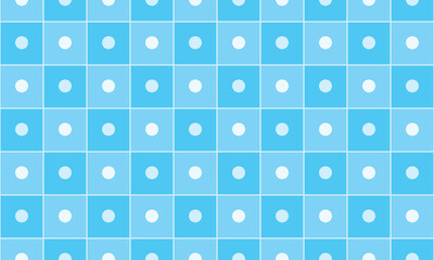Blue Geometric Grid with Dots