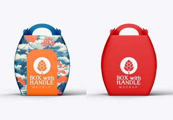 Box with Handle Mockup