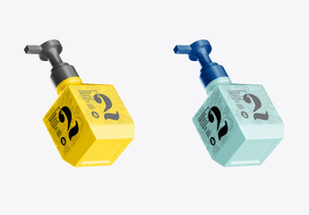 Square Pump Bottle mockup