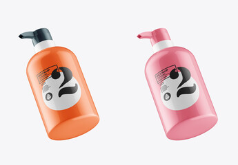 Plastic Pump Bottle mockup