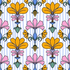 seamless pattern with flowers