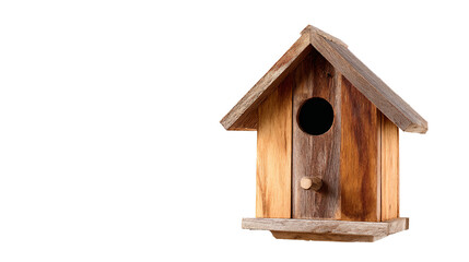 a birdhouse with a hole in the roof