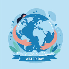 world oceans day concept illustration, World oceans day design with underwater sea, sharks, corals, sea plants, stingrays and turtles on a blue background.