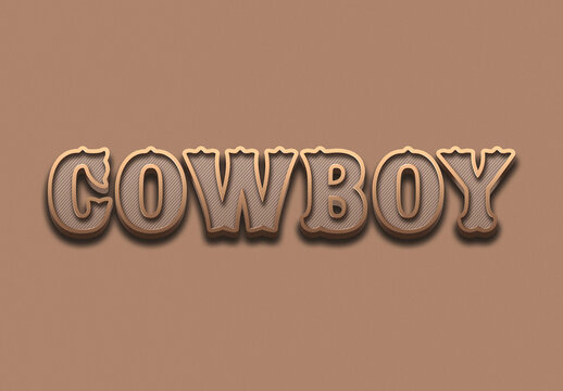 Text Effect Cowboy