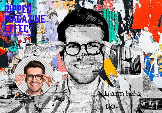 Ripped Magazine Effect