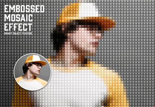Embossed Mosaic Effect