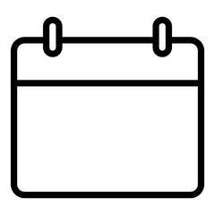User interface blank calendar icon