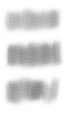 Light Grayscale Brush Strokes Isolated on White Background