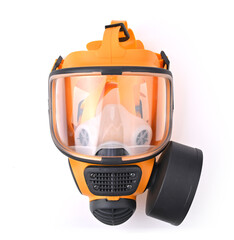 gas mask, Chemical protective mask single filter isolated on white background