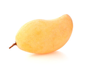 Ripe mango isolated on white background.