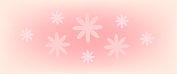 Vector pattern illustration of white daisy flowers on Pastel background. Pretty floral pattern for print. Flat design vector.	
