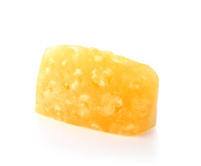 pineapple chunks. pieces of Pineapple isolated on white background