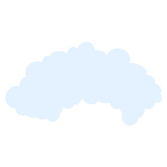Cute Blue Cloud Shape Text Box
